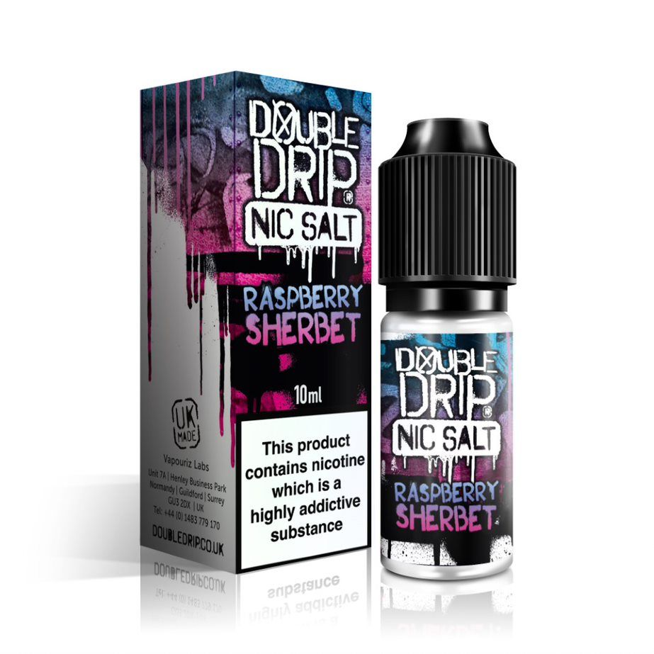 DOUBLE DRIP SALTS RASPBERRY SHERBET 10ML 20MG