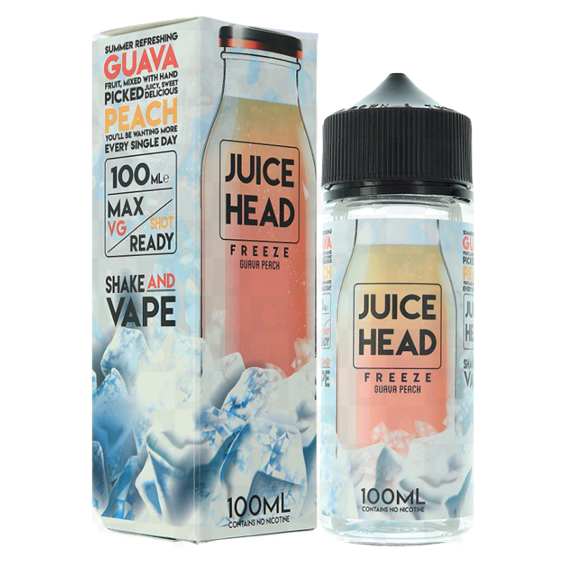 JUICE HEAD ICE GUAVA PEACH 70/30 0MG 120ML SHORTFILL