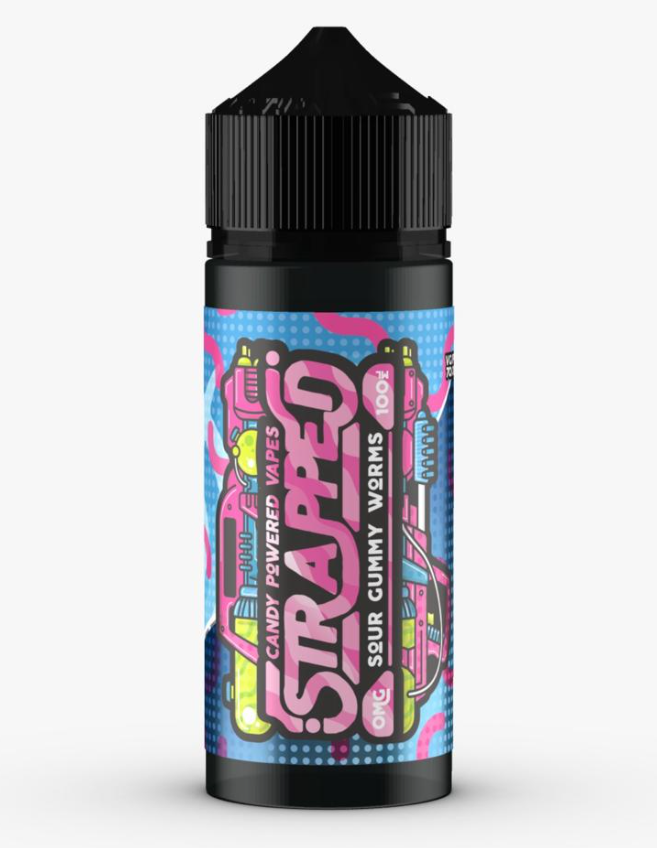 STRAPPED SOUR GUMMY WORMS 70/30 100ML